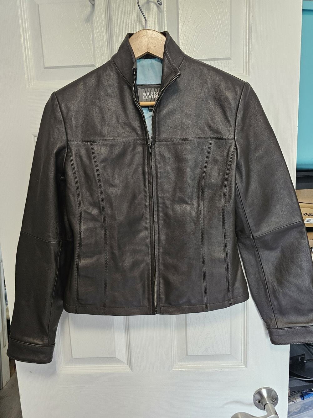 Wilsons Leather Women's Black Full Zip Jacket Size Small